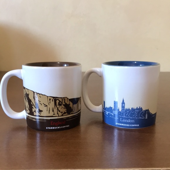 Set of 2 Starbucks Demitasse Espresso Mugs London England, Starbucks 3 Oz - Picture 4 of 11